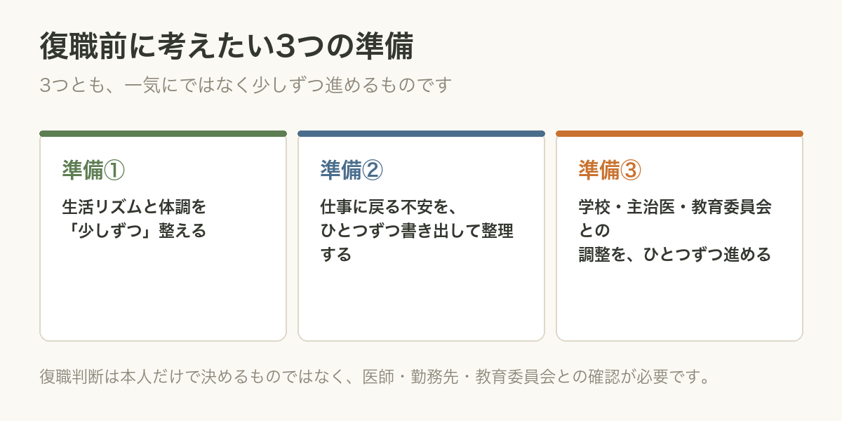 復職前の3つの準備